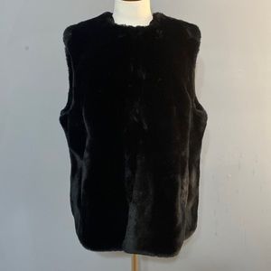 Black Faux Fur Vest Surell L/XL